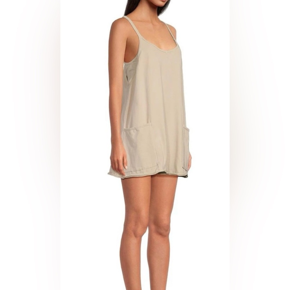 NWT Free People Movement L Hot Shot Mini in Bamboo Neutral Dress Shorts Built In - Picture 6 of 9